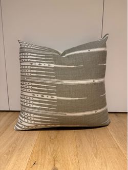 Designer Khaki & Ivory Throw Pillow