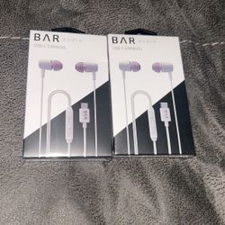 2 BAR AUDIO USB C EARBUDS, 25$ For One.