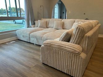 (Any color) Brand New SuperPlush elegant corduroy pullout sectional