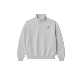 GREY ALO 1/4 ZIP SIZE L