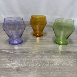 Yield Millennium Set Of Three 10 Oz Stemless Glasses 4  Inches Tall