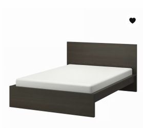 KING OR QUEEN IKEA MALM Bed frame, dark-brown veneer/Luröy, CROSSROADS 👇