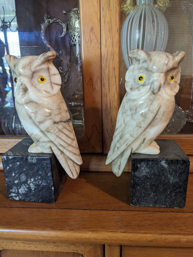 Mid Century Italian Mable Bookends