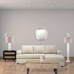 Bonaterra Sand  Beige Fabric “97 Sofa With Reversible Chaise