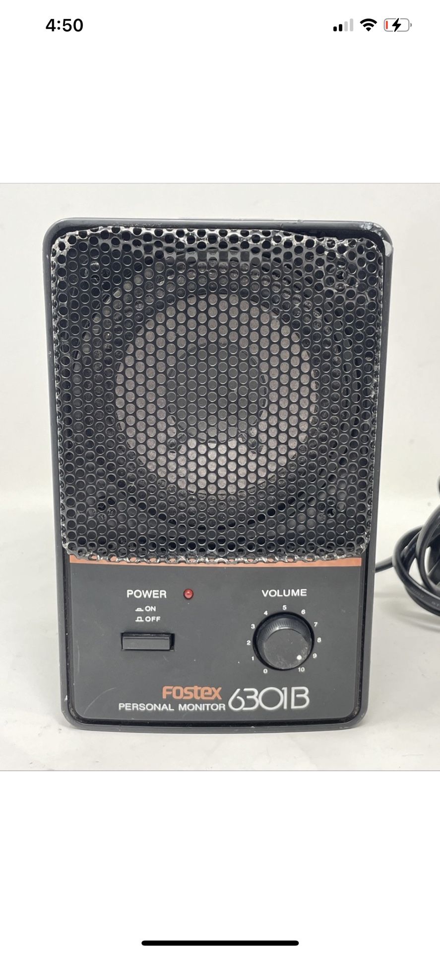 Fostex 6301B Active Personal Monitor Powered Speaker From Disney/MGM Studios..