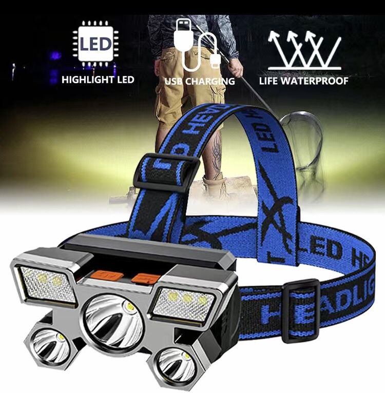 LED Headlights, USB Rechargeable Waterproof  LED Headlamp For Outdoor Camping 