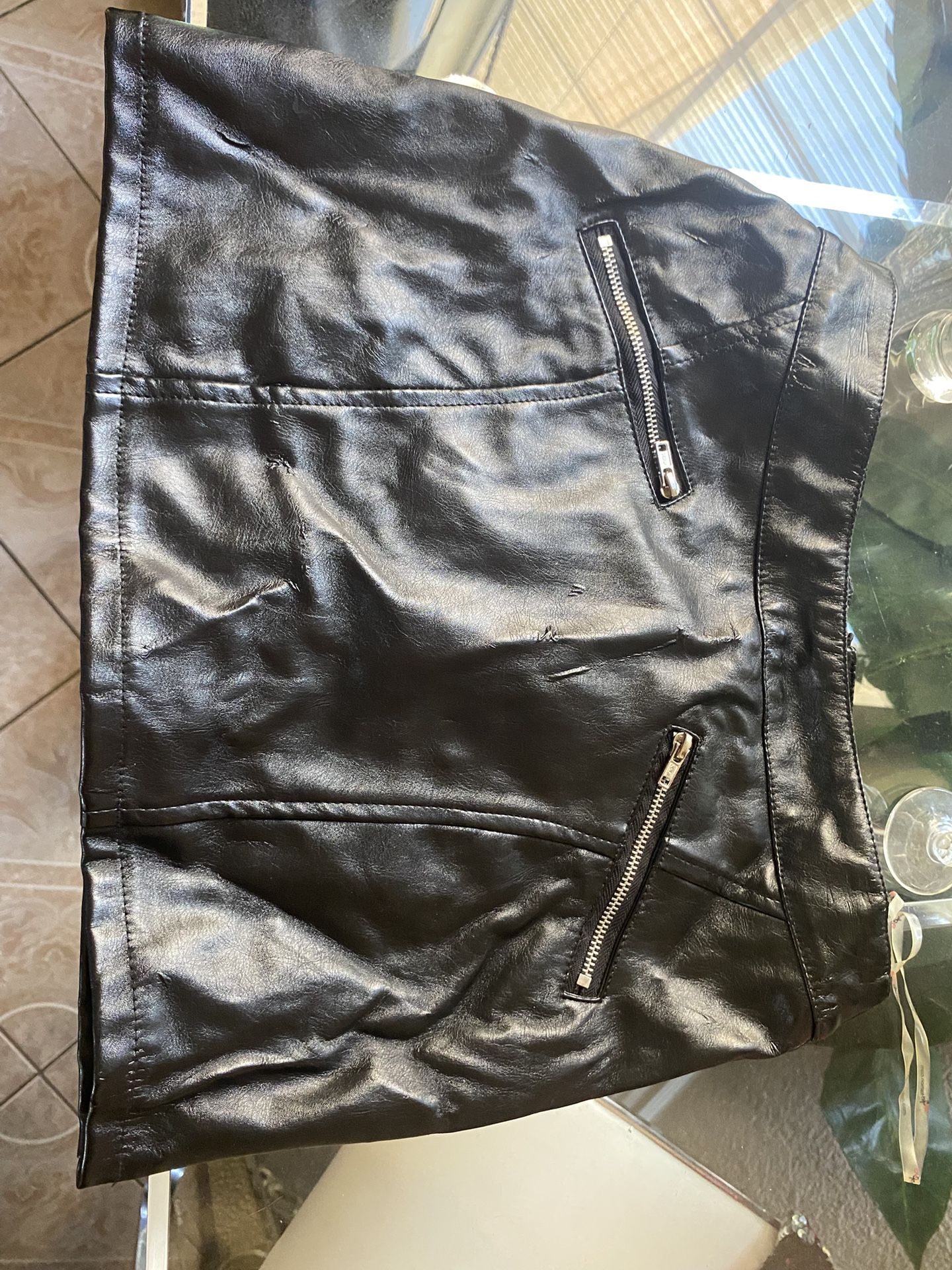 Black Leather Skirt