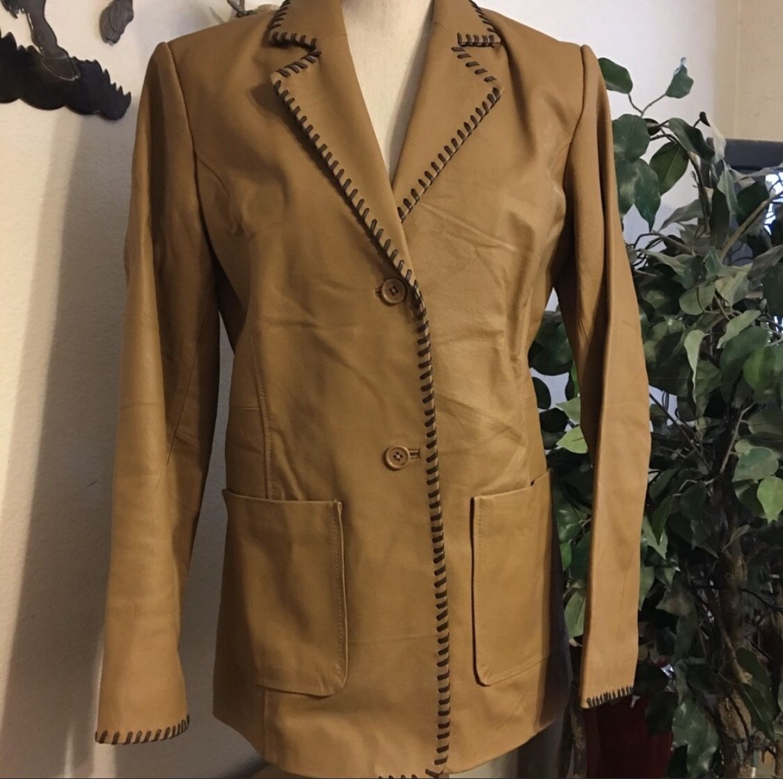 Metro Style western style leather jacket NWOT 8