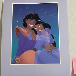Disney Aladdin Exclusive Commemorative Lithograph – 1993 (Original Disney Store Release
