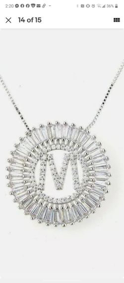 Blinged Out Iced out initial medallion and chain