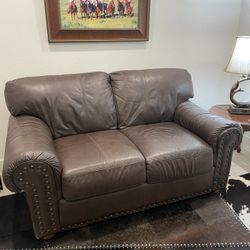 Leather Loveseat 