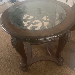 Glass Top Side Table