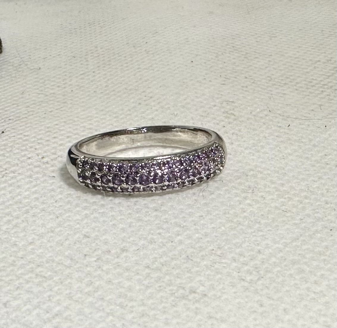 Purple Amethyst 925 Stamped Ring Size 7