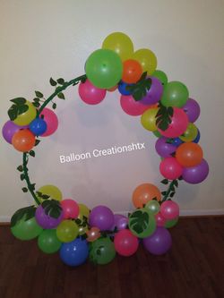 Tropical picture balloon hoop