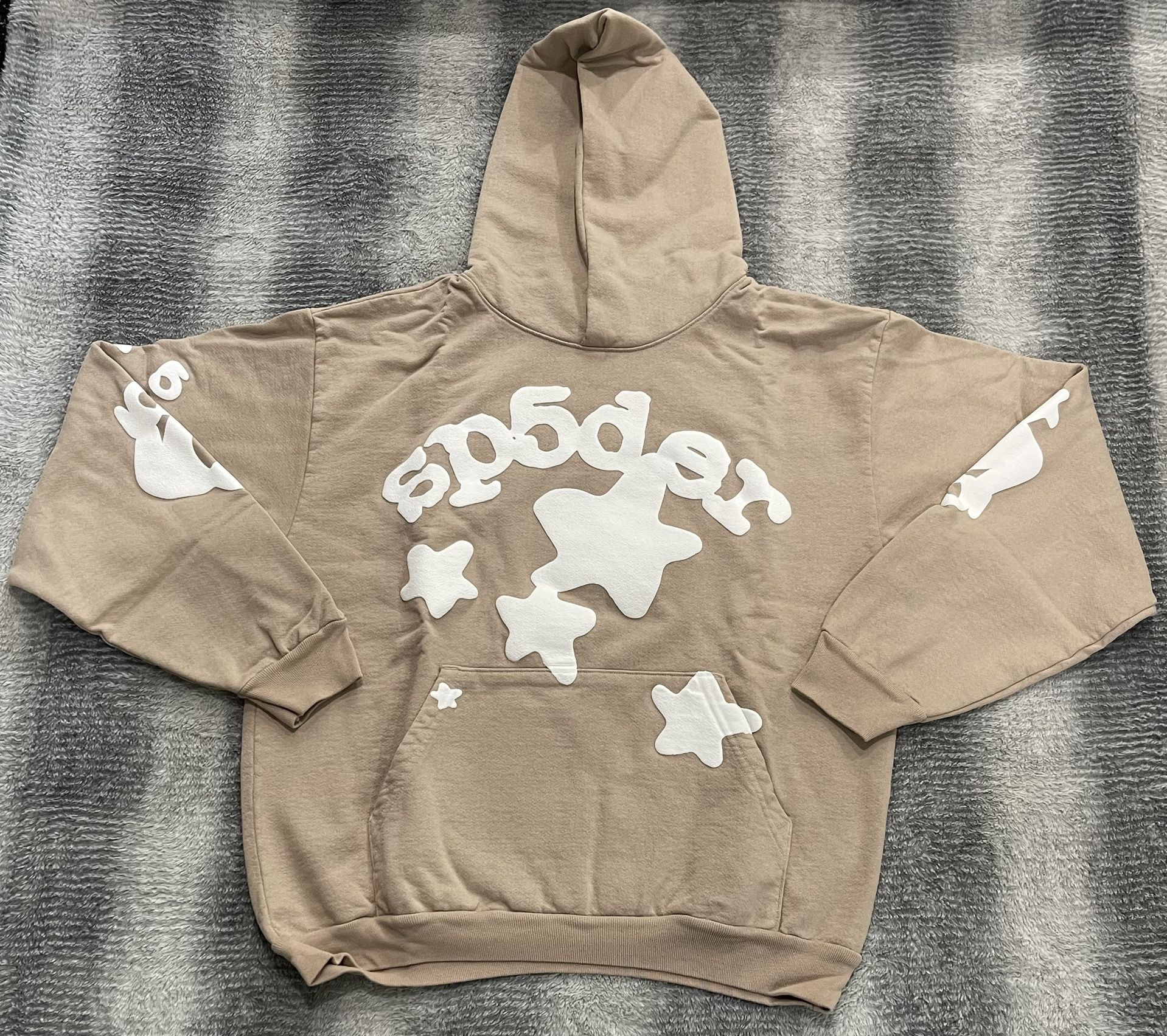 Size Large Sp5der Worldwide Beluga Hoodie Sand SS23
