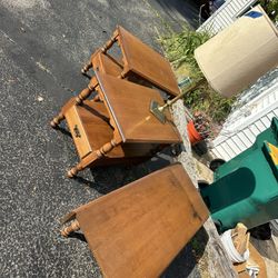 Maple Wood End Tables And Coffee Table