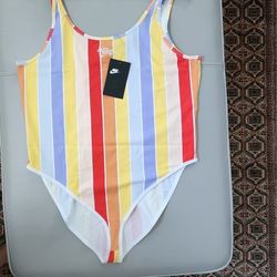 Nike Body Suit. Pastel Striped. Size  XL 