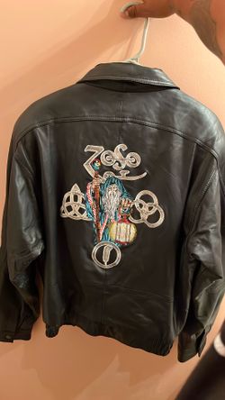 Led Zeppelin Leather Jacket Size Large