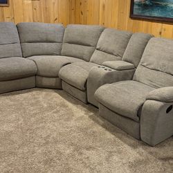 Gray 6 Piece Reclining Couch 