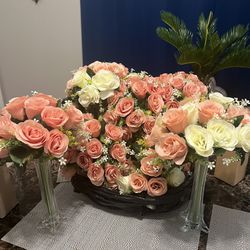 Decor Flowers W Vase
