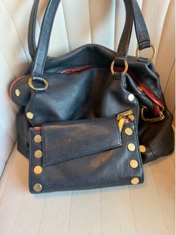 Hammitt Black Leather Tote + Matching Wallet – Excellent Condition