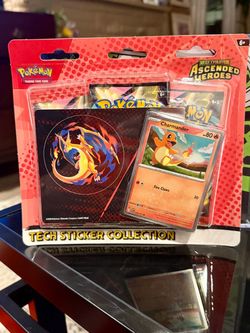 Pokemo Mega Evolution Ascended Heroes Tech Sticker Collection Charmander
