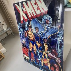 Vintage X-men 1992 Glass Poster Collectible In Good Condition