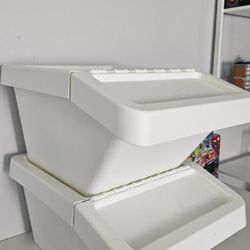 Ikea SORTERA Recycling bin with lid, white, 10gallon