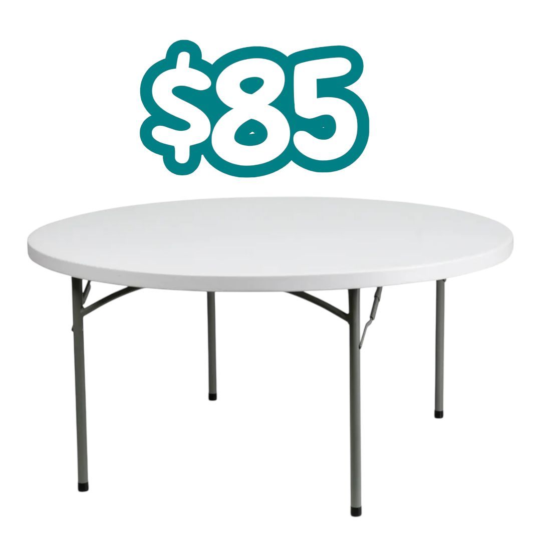 Brand New 60 Inch Round Table $85 each