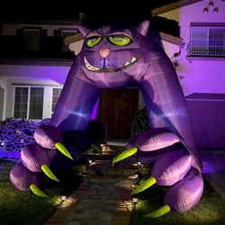 Brand New Halloween Giant Purple Cat Gate With The Led Light