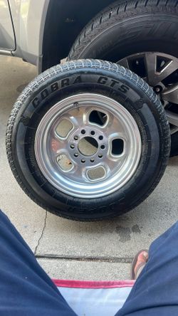 COBRA GTS COOPER P195//70R14 Tire And Aluminum Rim Almost Full Tread