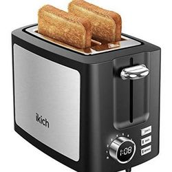 Toaster 2 Slice, LCD Screen Stainless Steel