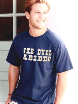 Men’s Navy Blue “The Dude Abides” New  Sz Large 