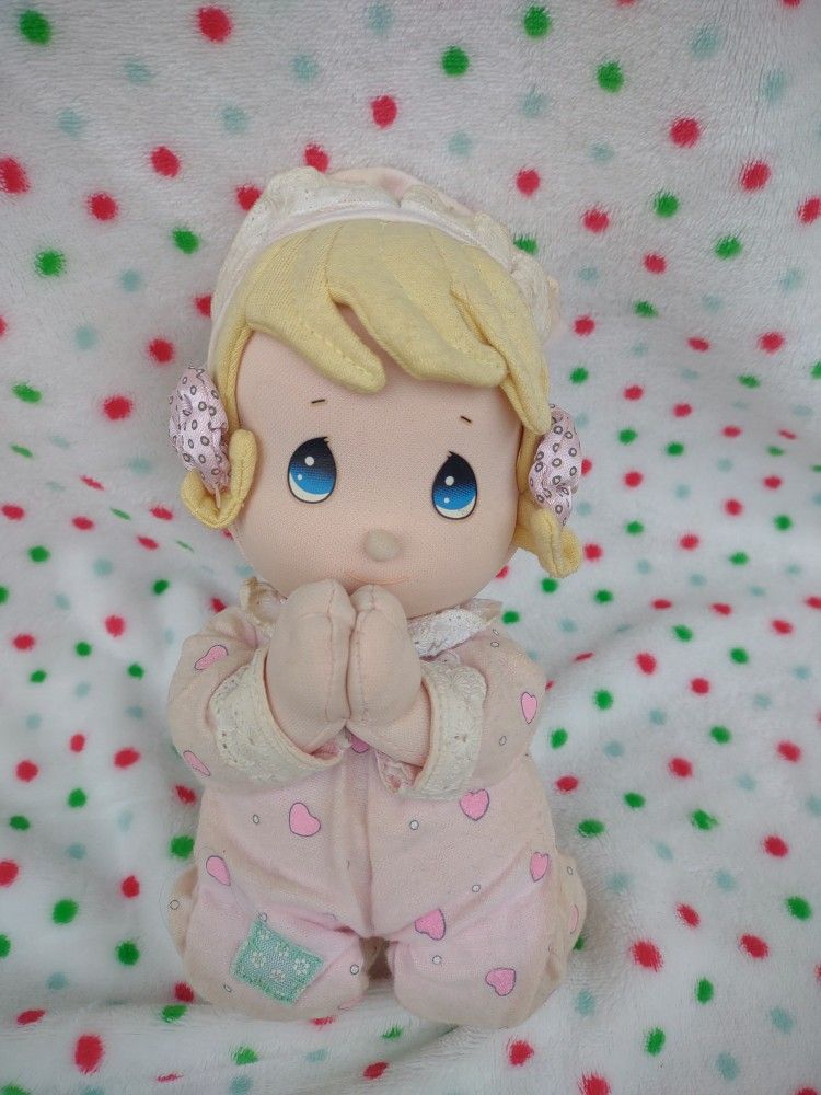 Precious Moments Prayer Pal Doll Girl Pink PJ'S