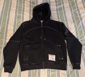True Religion Black Zip-Up Hoodie
