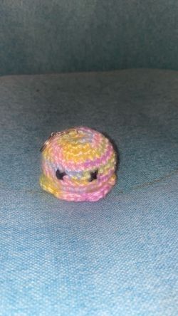 Crochet octopus keychain