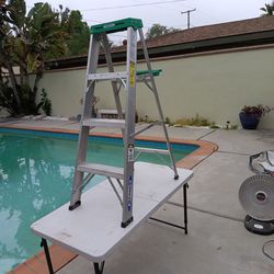 4 Ft Aluminum Ladder By Warner Light New