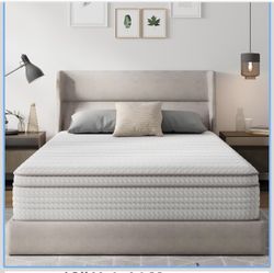 New Novilla 12 Inch King Size Mattress in a Box, Hypoallergenic & Back Pain Relief, Hybrid King Mattresses with Smarts Coils, Fiberglass Free CertiPUR