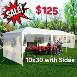 10x30 Party Tent, Outdoor Tents for Parties, Wedding, Event, Large Canopy Tent with Walls, White Big Party Tents for Backyard, Garden