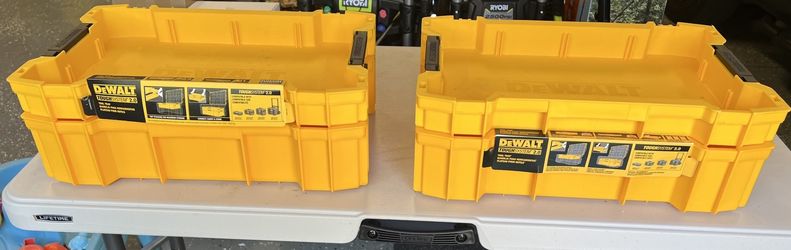 Dewalt TOUGHSYSTEM 2.0 Shallow Tool Trays (2) and TOUGHSYSTEM 2.0 Deep Tool Trays (2)