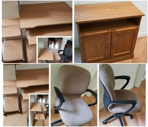Ikea desk chair and cabinet
