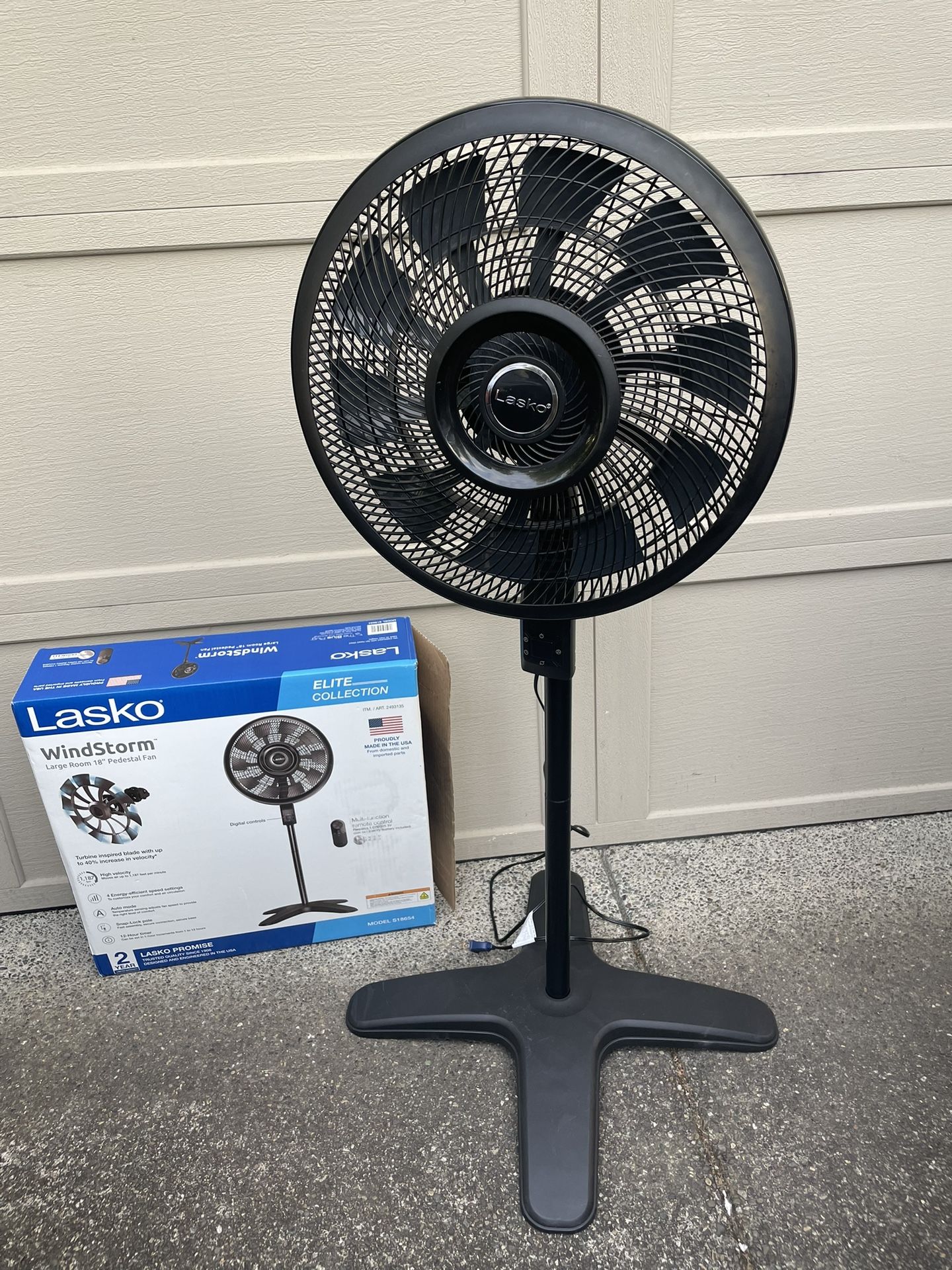 18” Lasko Elite Pedestal Fan with Remote Control