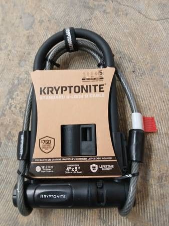 Kryptonite U-Lock & Cable, 12mm