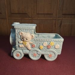 Vintage Relpo Baby Bear Locomotive Train Planter