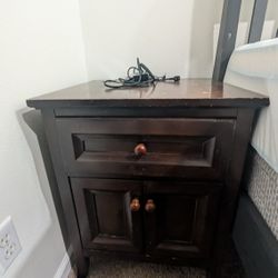Vintage nightstand – dark finish