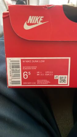 Nike Dunk Low White Rose Whisper Pink Sneakers DD1503-118 Womens Size 6.5