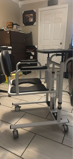 Patient Transfer Lift Chair with Commode