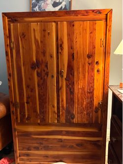 Solid cedar armoire