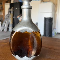 Dutch Amber Glass Decanter from Holland