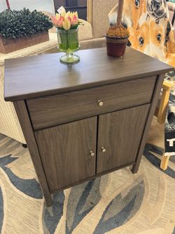 Wood Cabinet with Drawer and Double Doors
